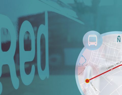 Gráfico de faixas apenas ônibus a caminho de Melipilla