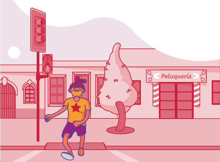 Ilustración cruce en corredores.