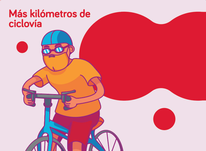 Ilustración más kilómetros de ciclovía.