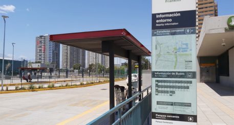 Imagem da estação intermodal em Frankin